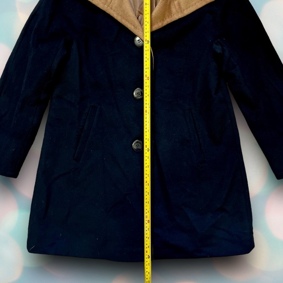 Ellen Tracy Women’s Black Winter Peacoat Wool Blend Button Jacket Coat Size 10 - Picture 3 of 6